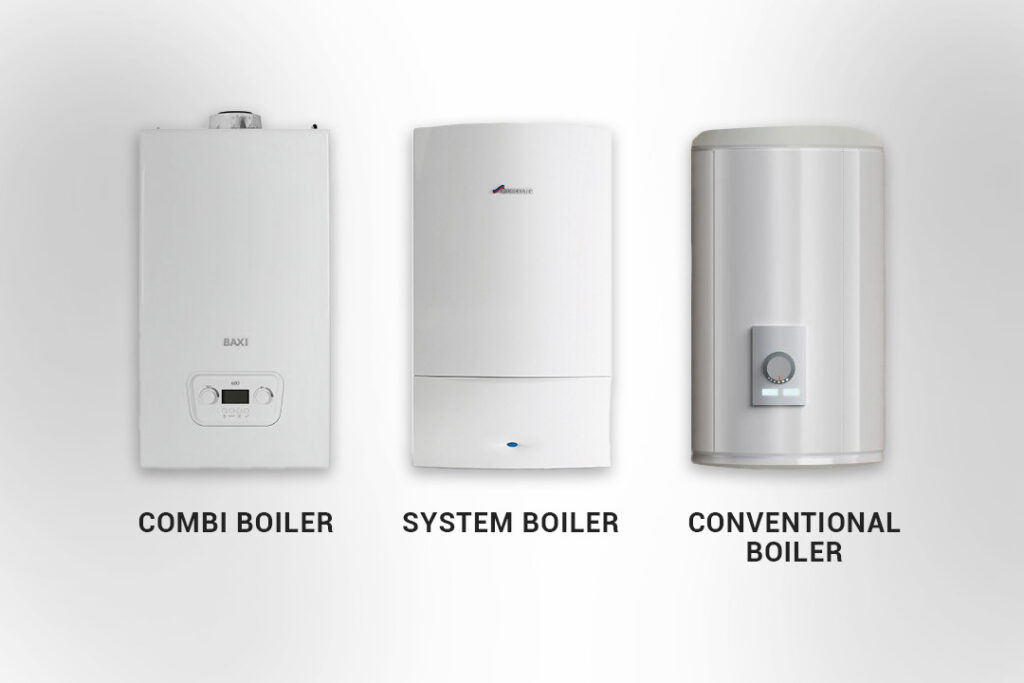 combi, system and regular boiler 