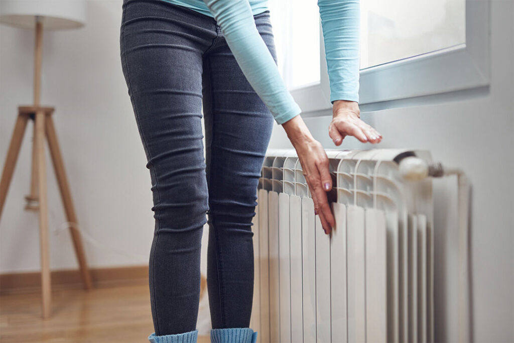 gas central heating system in a power cut 