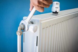 radiator valve showing how it controls heating and flow in a home heating system