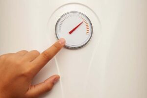 High boiler pressure warning on home boiler display